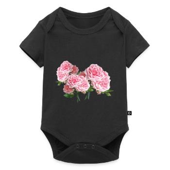 rosen roses blumen flowers garten garden3 - Baby Premium Kurzarmbody - Schwarz - Vorne