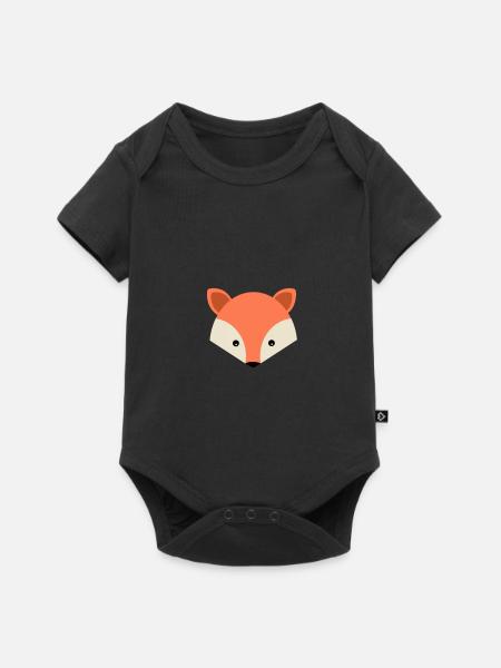 renard - Body à manches courtes Premium Bébé - noir