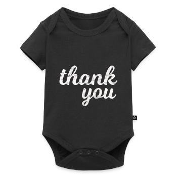 Just thank you Thank you | Thank you very much - Baby Premium short-sleeve bodysuit - black - Front