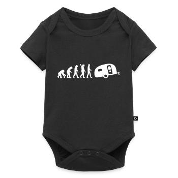 Evolution du camping - Body à manches courtes Premium Bébé - noir - Devant