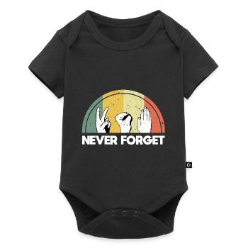 Never Forget Retro Vintage - Baby Premium short-sleeve bodysuit - black - Front