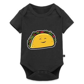 Taco de dessin animé - Body à manches courtes Premium Bébé - noir - Devant