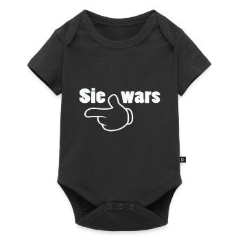 Sie wars Partnershirt Geschwister Zwillinge - Baby Premium Kurzarmbody - Schwarz - Vorne