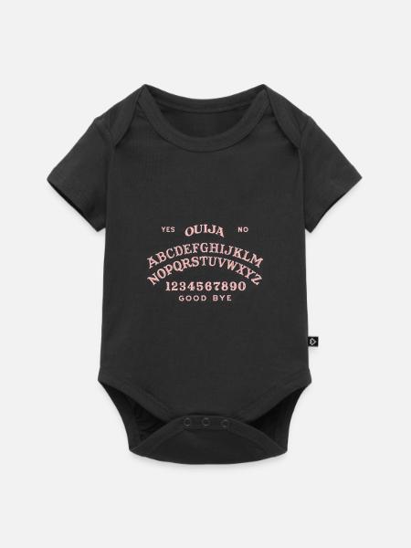 Rosa Ouija Board Kunstdruck - Baby Premium Kurzarmbody - Schwarz