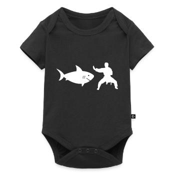 Shark Karate - Baby Premium short-sleeve bodysuit - black - Front