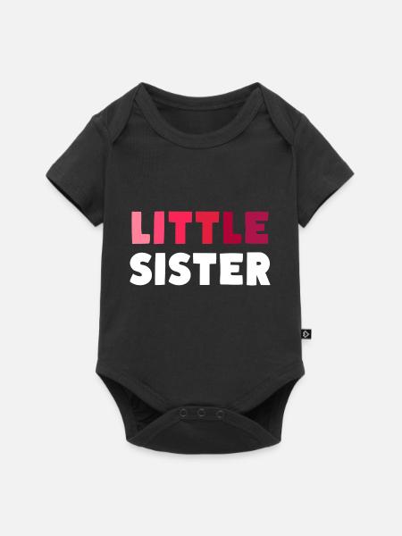 LITTLE SISTER - Baby Premium Kurzarmbody - Schwarz