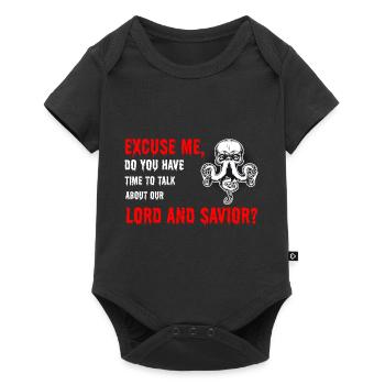 Lord & Savior Cthulhu T-shirt parodie drôle - Body à manches courtes Premium Bébé - noir - Devant