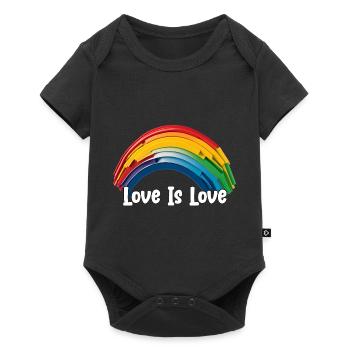 Prideful Skies LGBTQ gay pride Rainbow Love - Baby Premium Kurzarmbody - Schwarz - Vorne