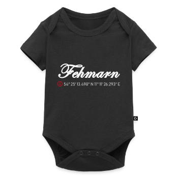 Fehmarn Koordinaten - Baby Premium Kurzarmbody - Schwarz - Vorne