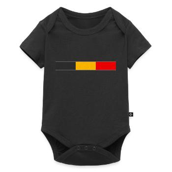 Drapeau belge - Body à manches courtes Premium Bébé - noir - Devant