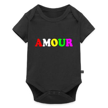 Amour - Body à manches courtes Premium Bébé - noir - Devant