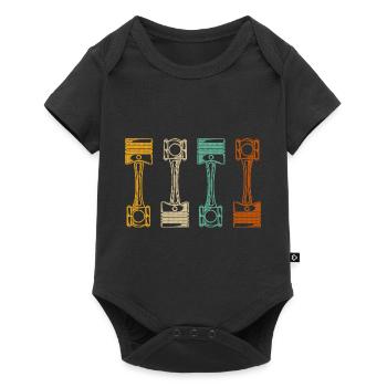 Retro Car Mechanic - Baby Premium short-sleeve bodysuit - black - Front