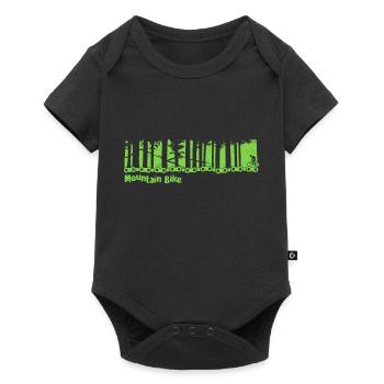 Mountain bike - bicycle - Baby Premium short-sleeve bodysuit - black - Front