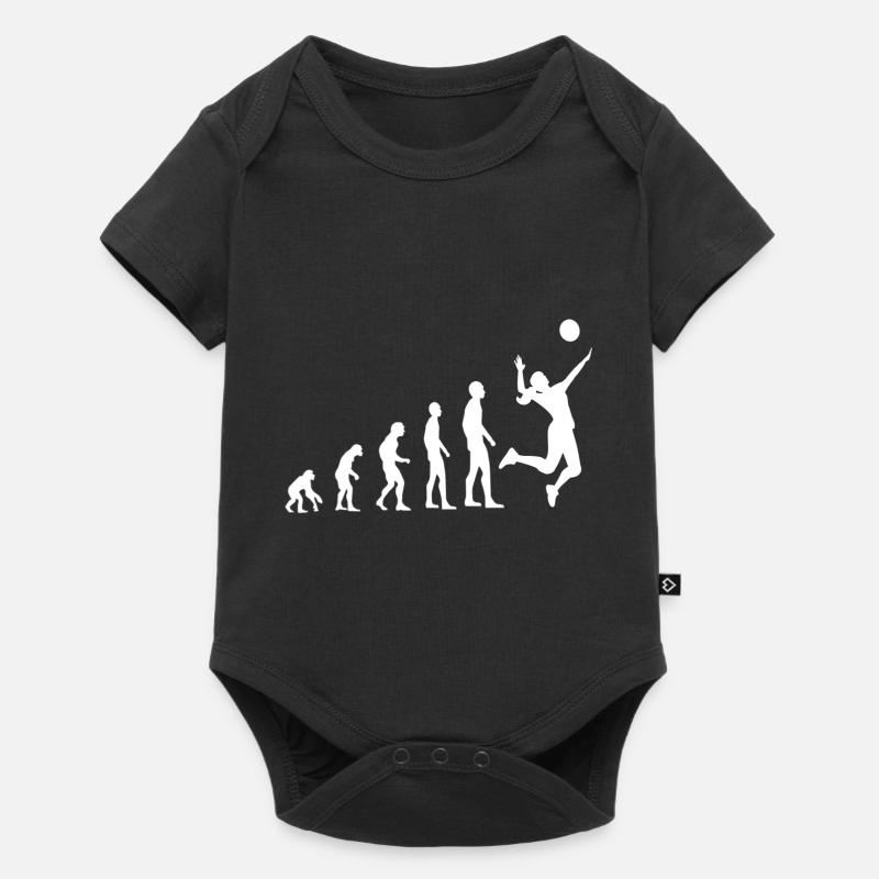 Volleyball Evolution - Baby Premium Kurzarmbody - Schwarz
