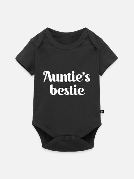 Auntie's bestie - Baby Premium kortärmad bodysuit - svart
