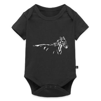 Horses Wild Horse Animal Silhouette - Baby Premium short-sleeve bodysuit - black - Front