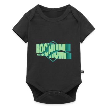 Bochum Germany City 3D Font Skyline - Baby Premium short-sleeve bodysuit - black - Front