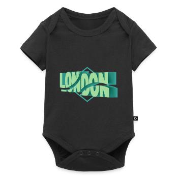 Londres Angleterre UK City Police 3D Skyline - Body à manches courtes Premium Bébé - noir - Devant