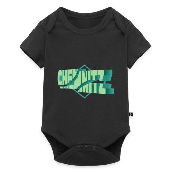 Chemnitz Germany City 3D Font Skyline - Baby Premium short-sleeve bodysuit - black - Front
