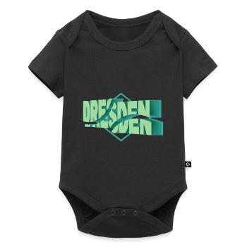 Dresden Germany City 3D Font Skyline - Baby Premium short-sleeve bodysuit - black - Front