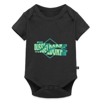 Dusseldorf Germany City 3D Font Skyline - Baby Premium short-sleeve bodysuit - black - Front