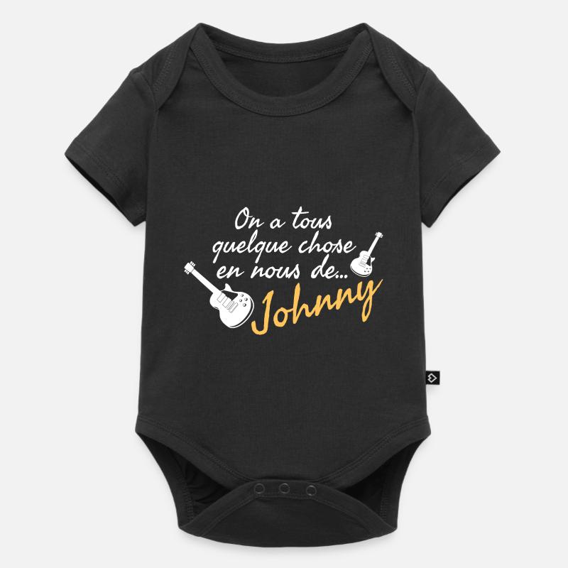On a tous quelque chose en nous de Johnny. - Body à manches courtes Premium Bébé - noir