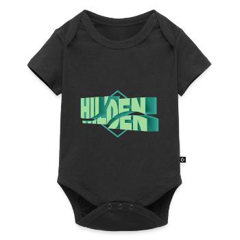Hilden Germany City 3D Font Skyline - Baby Premium short-sleeve bodysuit - black - Front