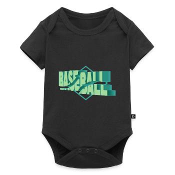 Baseball 3D Police Baseball Player Fan Sport - Body à manches courtes Premium Bébé - noir - Devant