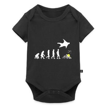 Wingsuit flying Base Jumping Skydiving Evolution - Baby Premium Kurzarmbody - Schwarz - Vorne