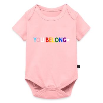 You Belong Gay Pride LGBT Support Transgenre - Body à manches courtes Premium Bébé - rose - Devant