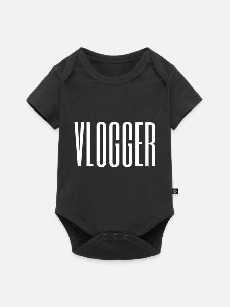 Vlogger / Blogger - Baby Premium Kurzarmbody - Schwarz