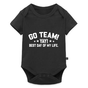 Go Team Yay, Sports And Games Competition Team - Baby Premium Kurzarmbody - Schwarz - Vorne