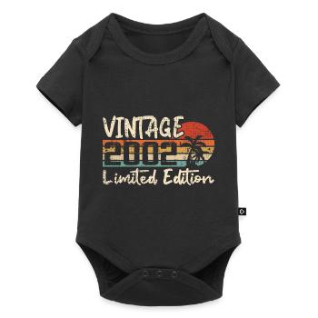 Vintage 2002 Millésime 2002 Cadeau D'anniversaire - Body à manches courtes Premium Bébé - noir - Devant