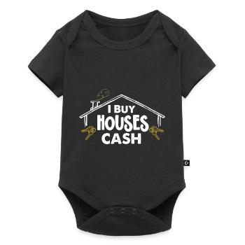 J’achète des maisons au comptant Investisseur immobilier - Body à manches courtes Premium Bébé - noir - Devant