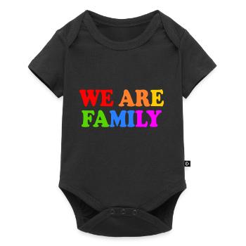 We are family - Body à manches courtes Premium Bébé - noir - Devant