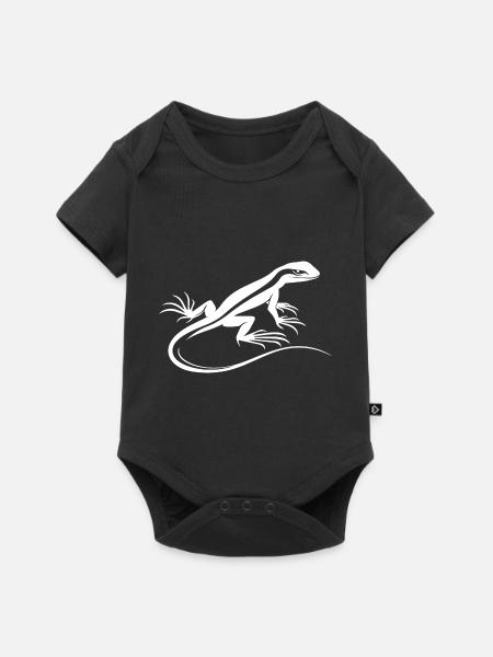 Echse - Baby Premium Kurzarmbody - Schwarz