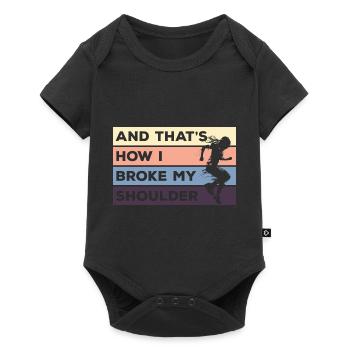 Freerunning Laufen Freestyle Springen - Baby Premium Kurzarmbody - Schwarz - Vorne