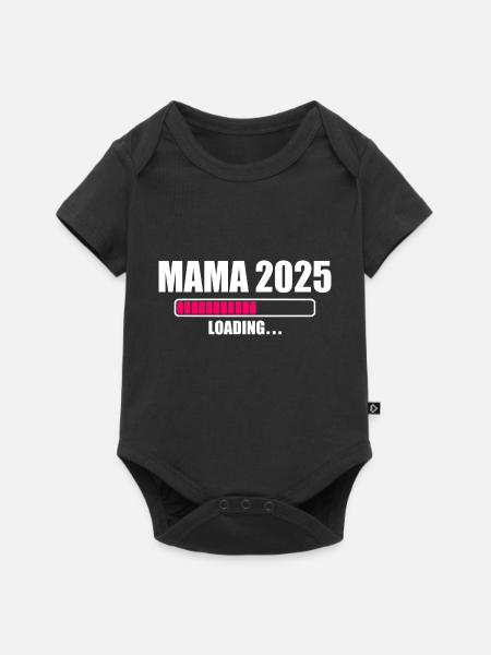 Mama 2025 - Baby Premium Kurzarmbody - Schwarz