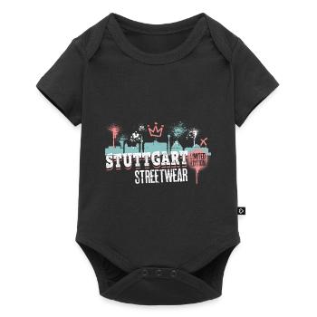 Stuttgart Skyline City Germany Graffiti Art - Baby Premium short-sleeve bodysuit - black - Front