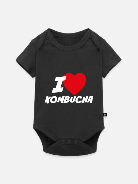 Ich liebe Kombucha - Baby Premium Kurzarmbody - Schwarz