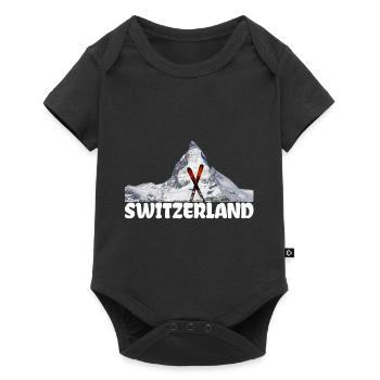 Ski Matterhorn Schweiz Bergsteiger Schneeliebhaber - Baby Premium Kurzarmbody - Schwarz - Vorne