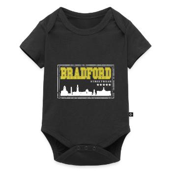 Bradford Angleterre UK City Skyline Accueil Amour - Body à manches courtes Premium Bébé - noir - Devant