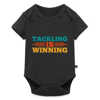 Defender Tackling Is Winning Football - Baby Premium Kurzarmbody - Schwarz - Vorne