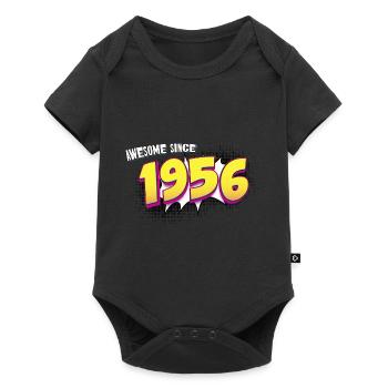 Retro 67th birthday in Pop Art Comic Book Style - Baby Premium short-sleeve bodysuit - black - Front