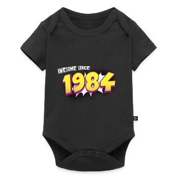 39e anniversaire rétro dans le style de bande dessinée Pop Art - Body à manches courtes Premium Bébé - noir - Devant
