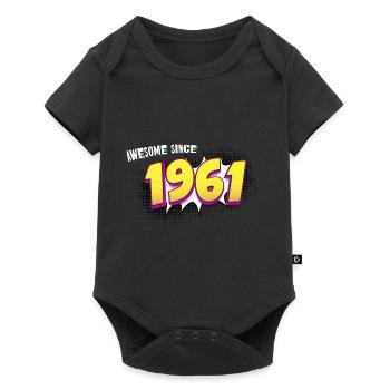Retro 62nd birthday in Pop Art Comic Book Style - Baby Premium short-sleeve bodysuit - black - Front