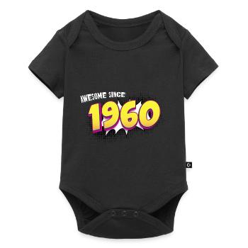 Rétro 63e anniversaire dans le style Pop Art Comic Book - Body à manches courtes Premium Bébé - noir - Devant