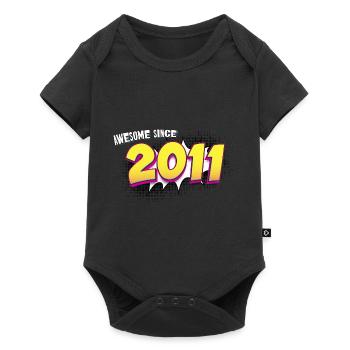 Retro 12th birthday in Pop Art Comic Book Style - Baby Premium short-sleeve bodysuit - black - Front