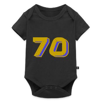 70. 70 JAHRE. 70-JÄHRIGES JUBILÄUM. 70-JÄHRIGES JUBILÄUM. - Baby Premium Kurzarmbody - Schwarz - Vorne