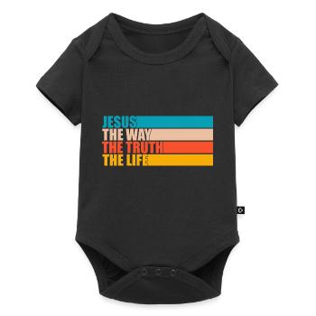 Jesus The Way Truth Life Christian - Baby Premium short-sleeve bodysuit - black - Front